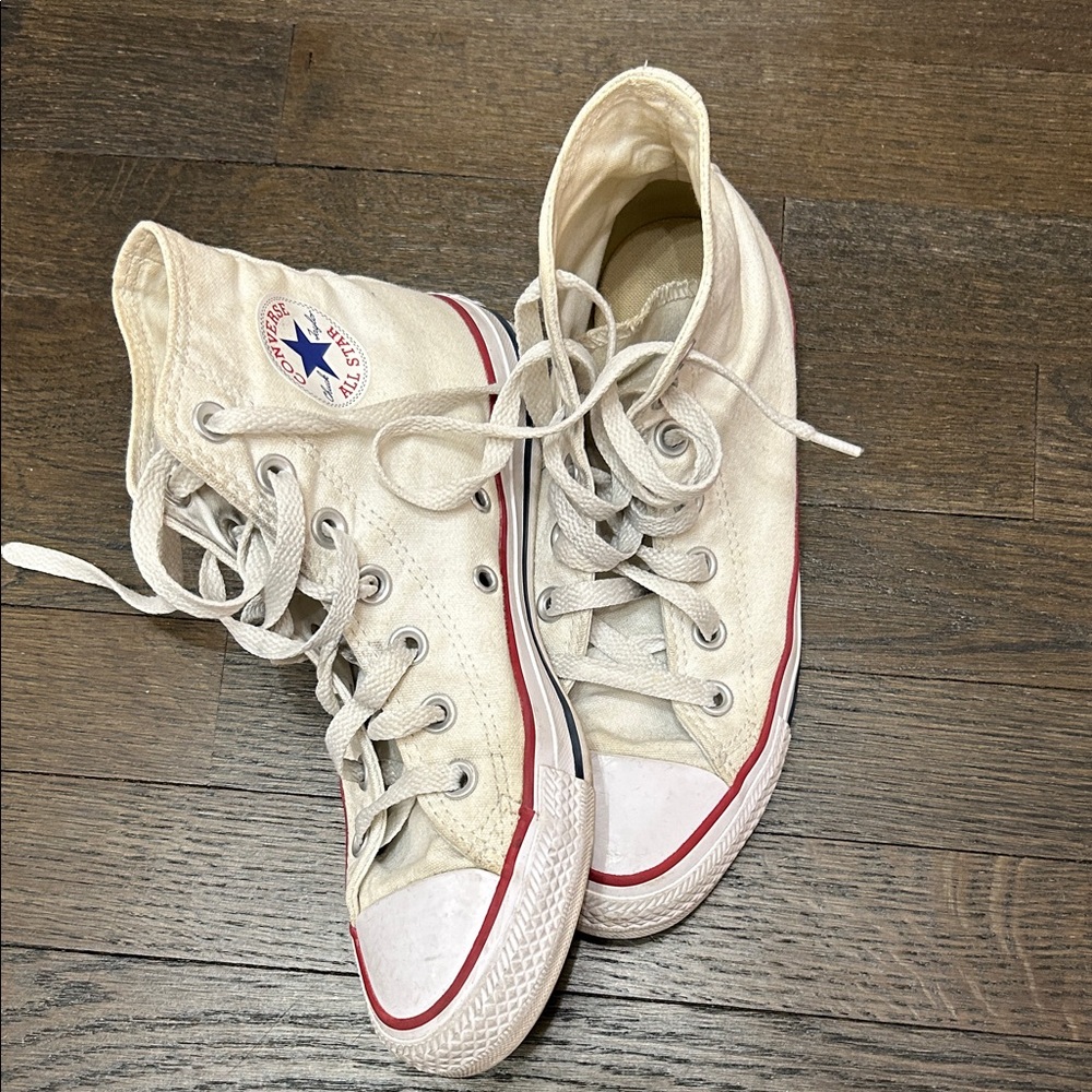 Converse White High-Top Sneakers